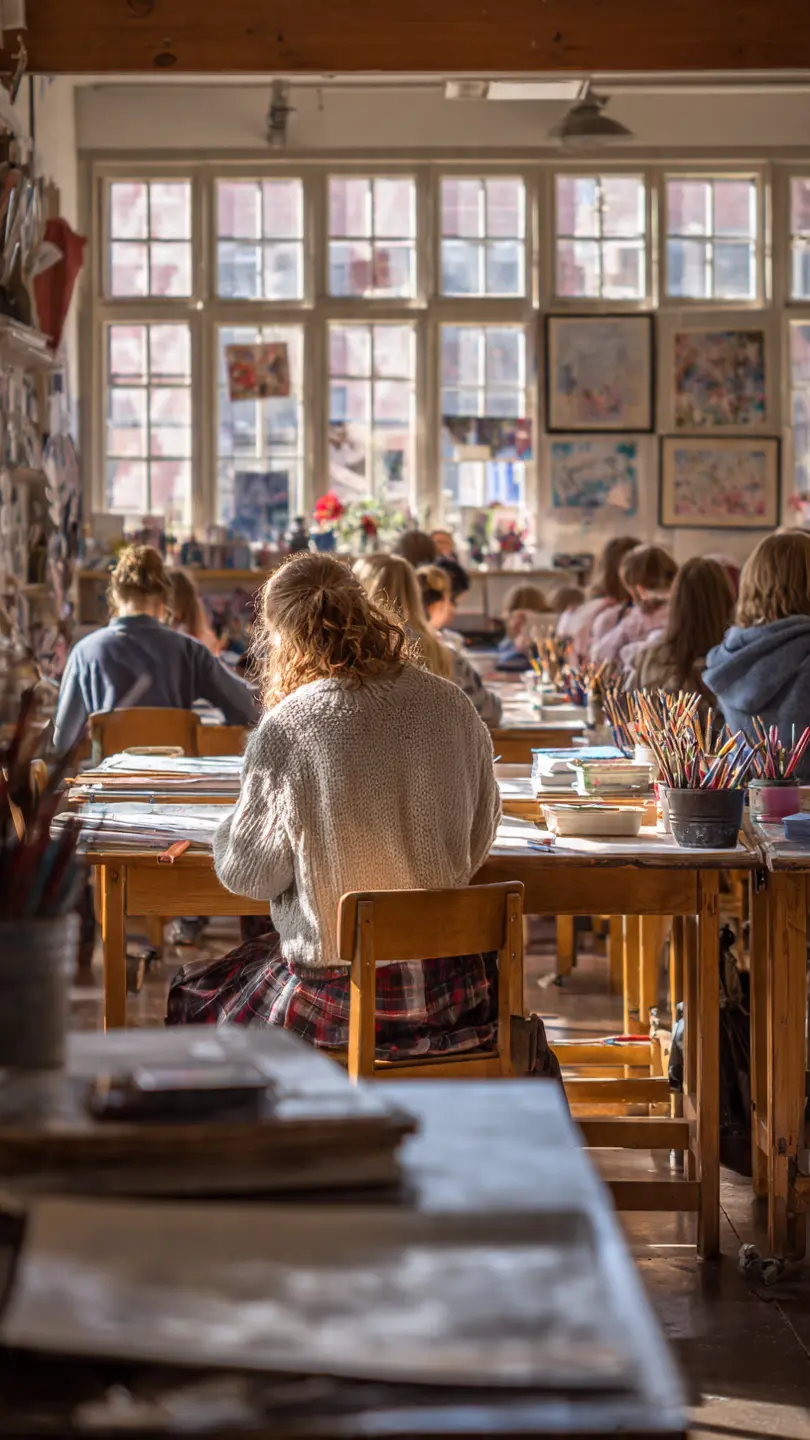 Leerlingen aan het werk